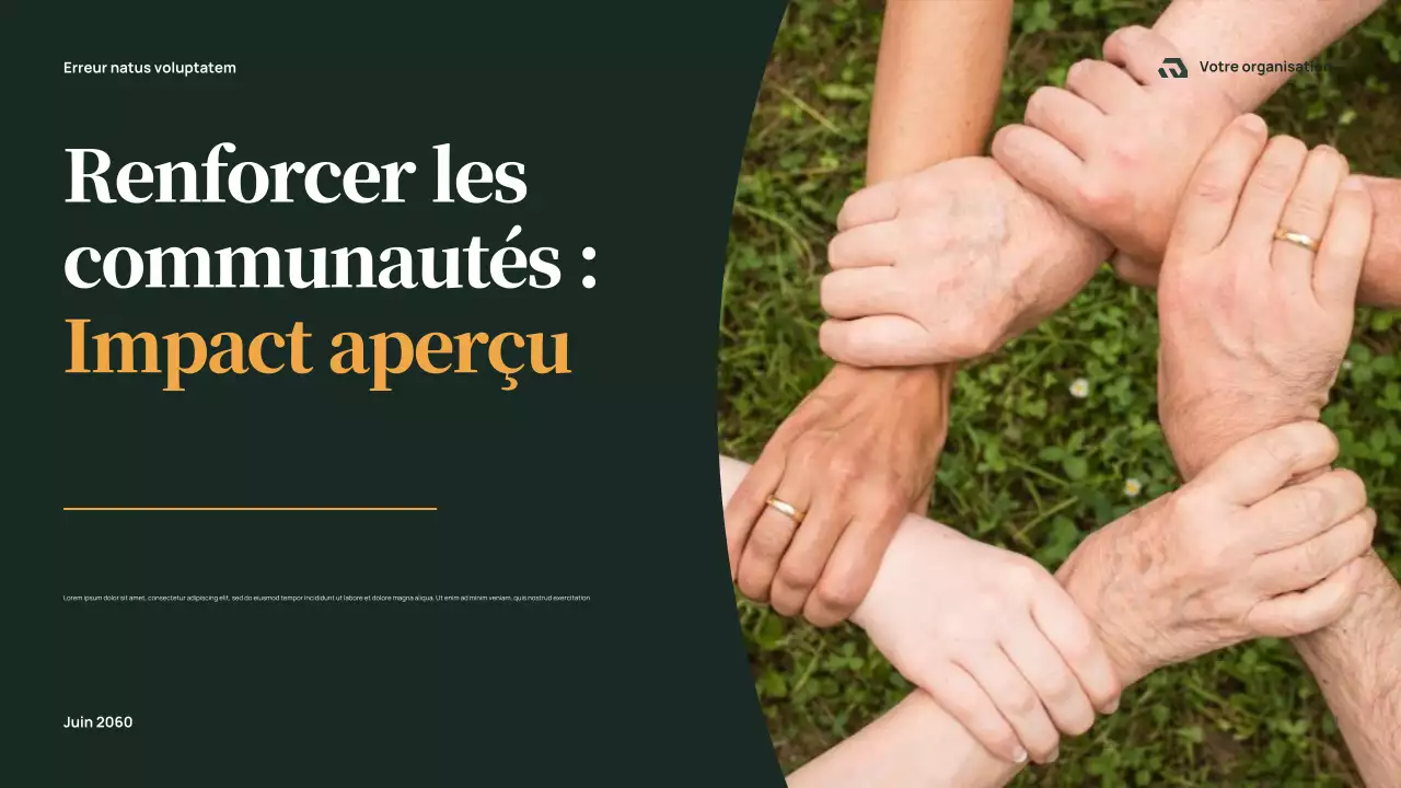 Présentation du rapport sur la communauté verte et moderne