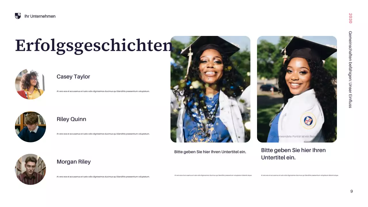 Gelbe Moderne Community-Präsentation