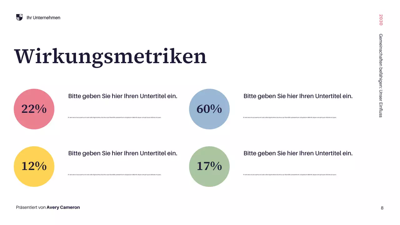 Gelbe Moderne Community-Präsentation