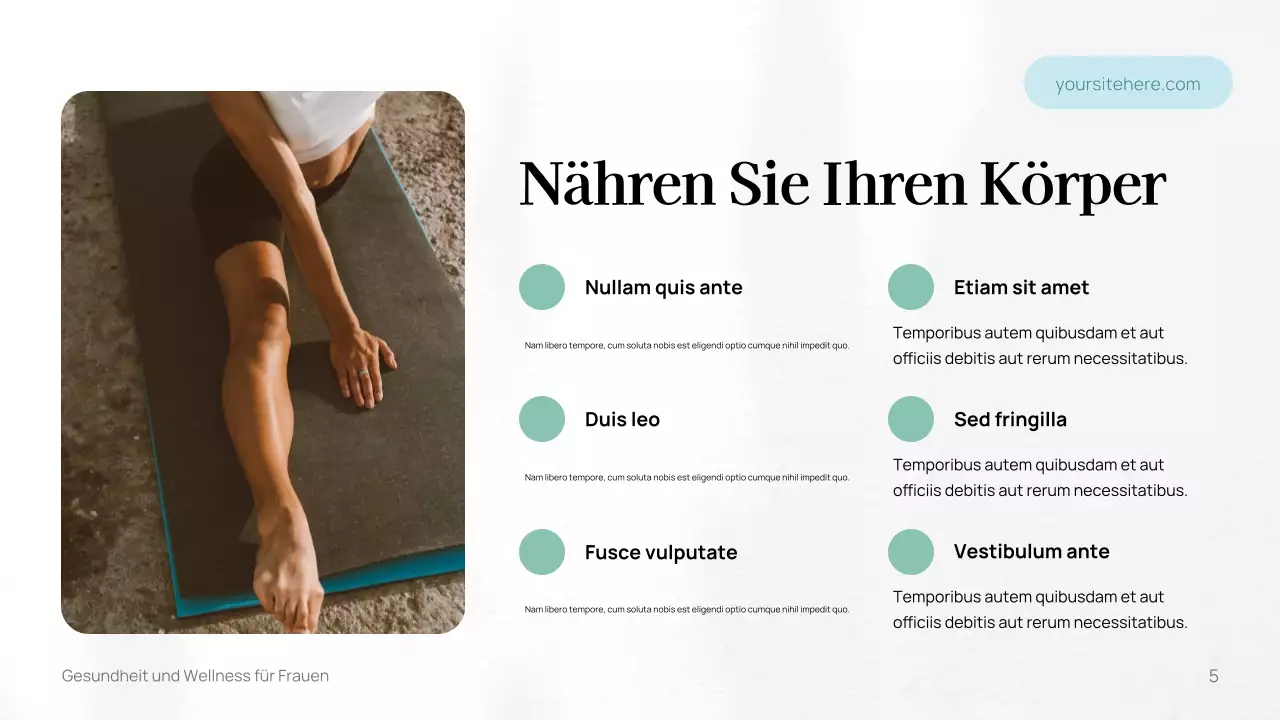 Weiße minimalistische Wellness-Guide-Vorlage
