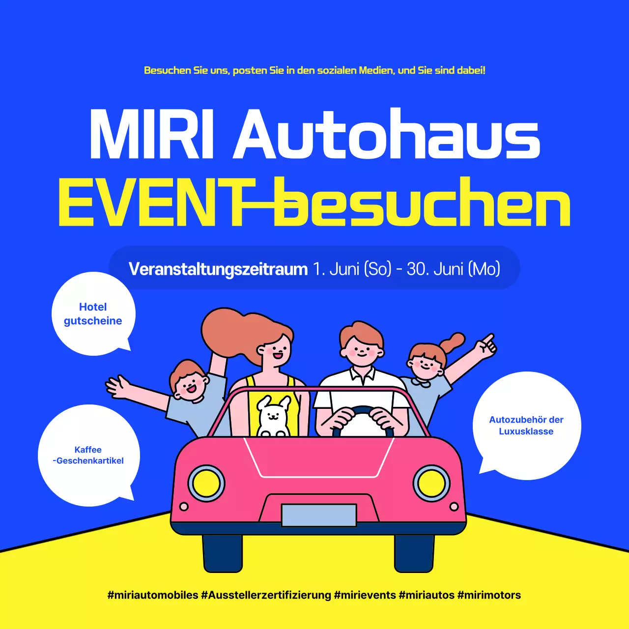 Blue Pop Car-Event-Leitfaden