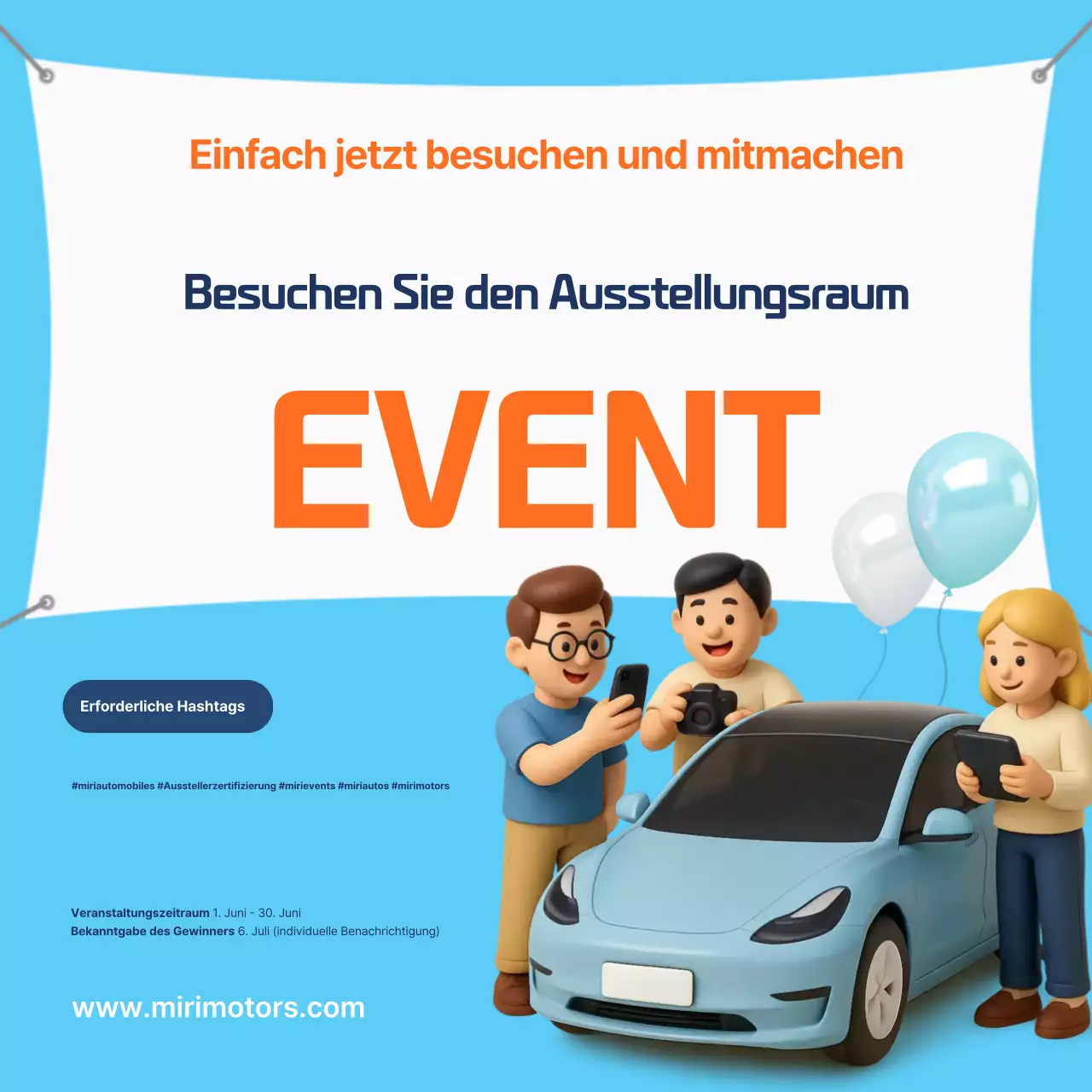 Sky Blue Einfache Event-Werbung