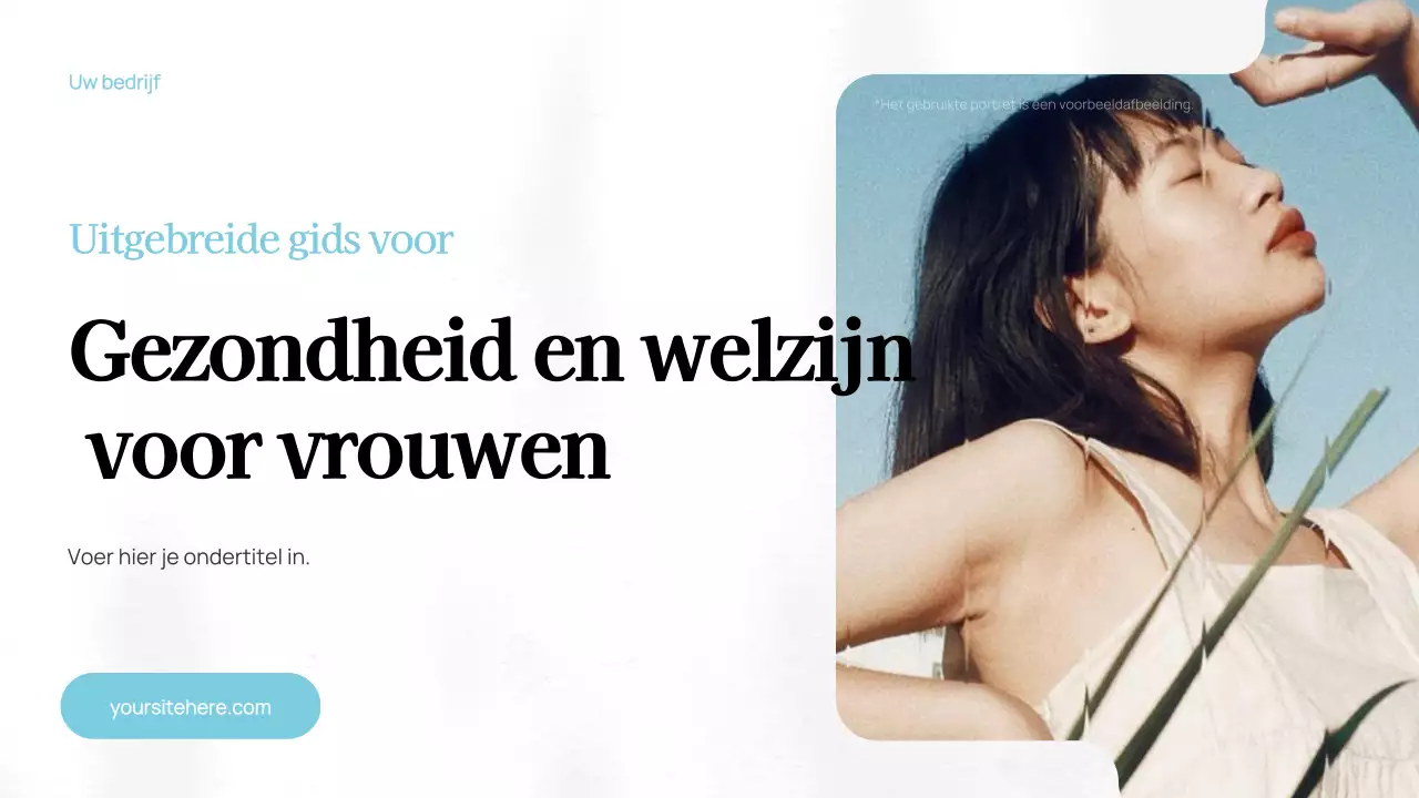 Witte minimalistische wellnessgids-sjabloon