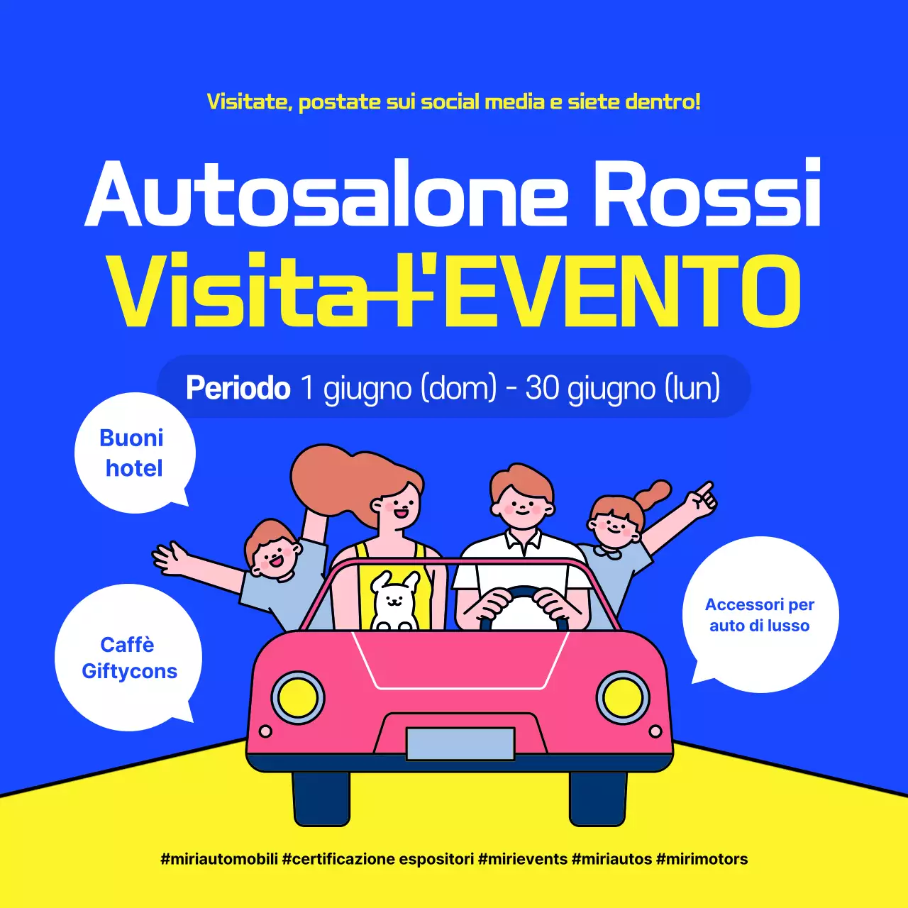 Guida agli eventi Blue Pop Car
