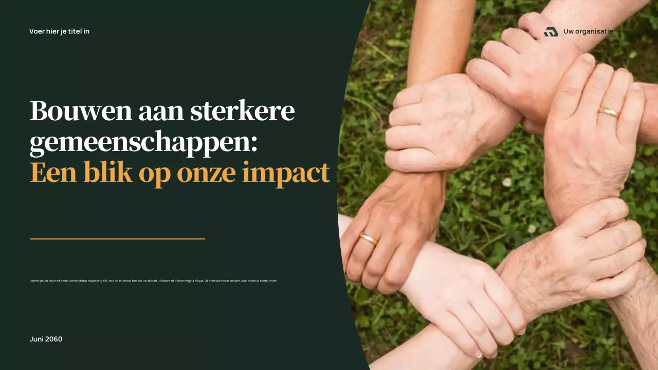 Presentatie van het rapport 'Groene Moderne Gemeenschap'