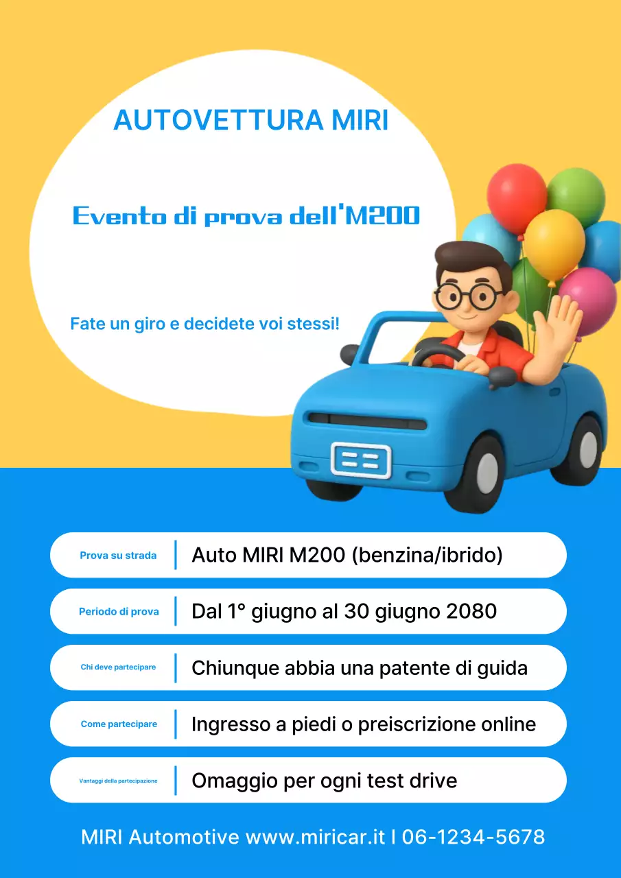 Guida all'evento Blue Baby Car