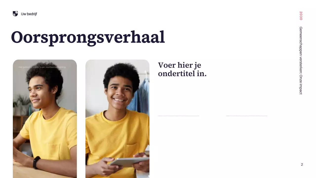 Gele moderne gemeenschapspresentatie