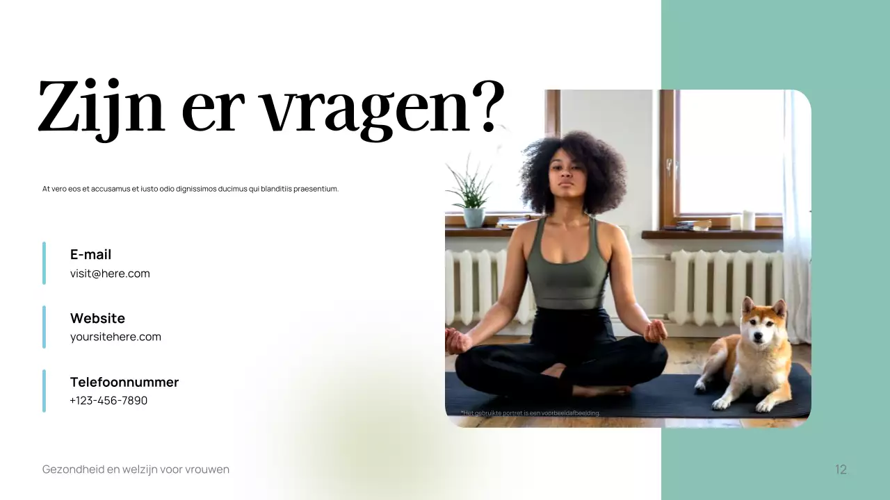 Witte minimalistische wellnessgids-sjabloon