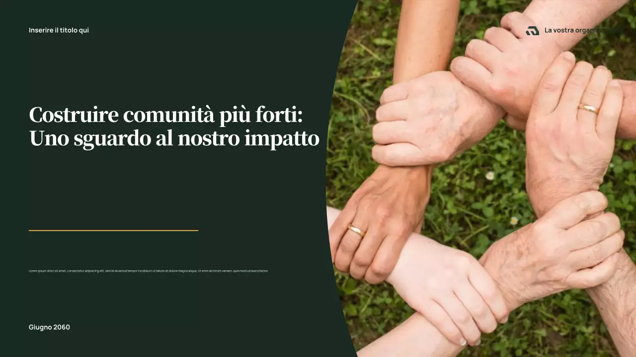 Presentazione del rapporto sulla comunità moderna verde