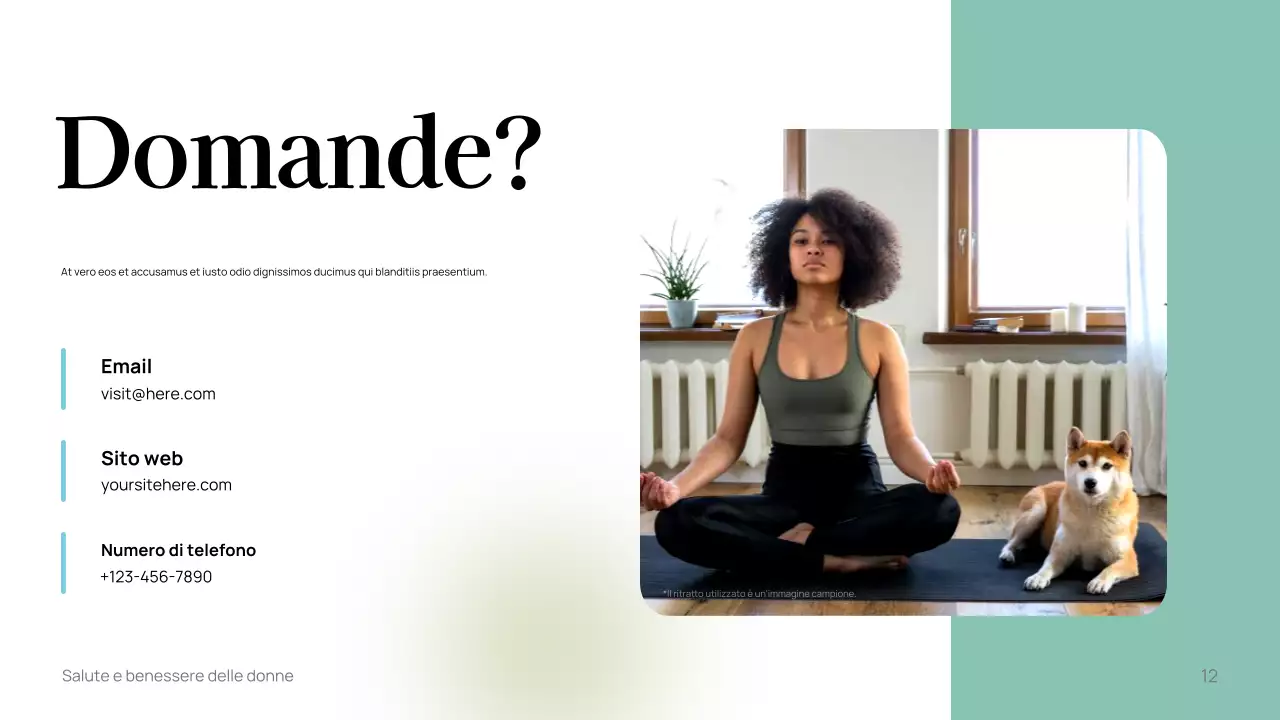 Modello di guida al benessere minimale bianco