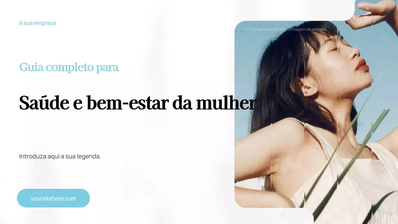 Modelo de Guia de Bem-Estar Minimalista Branco