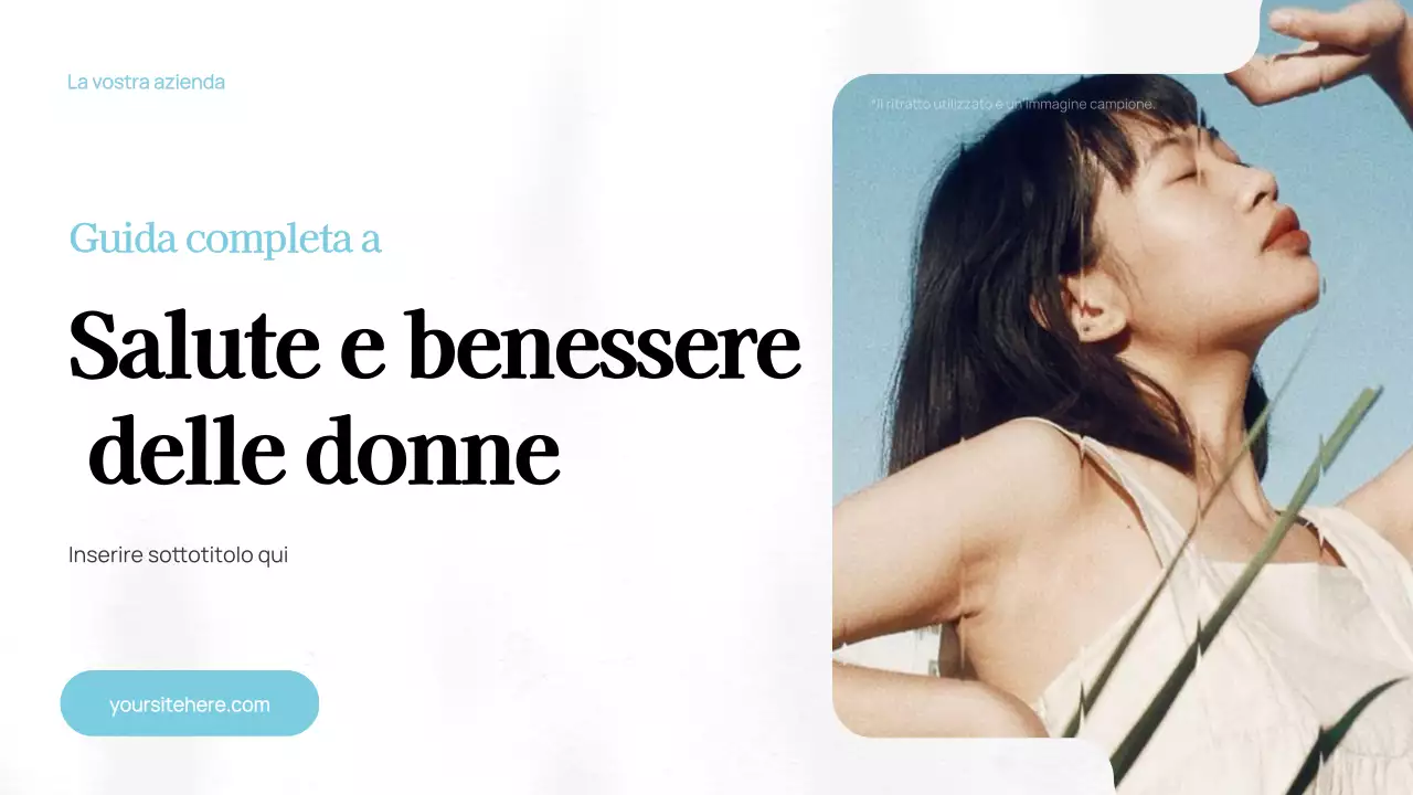 Modello di guida al benessere minimale bianco