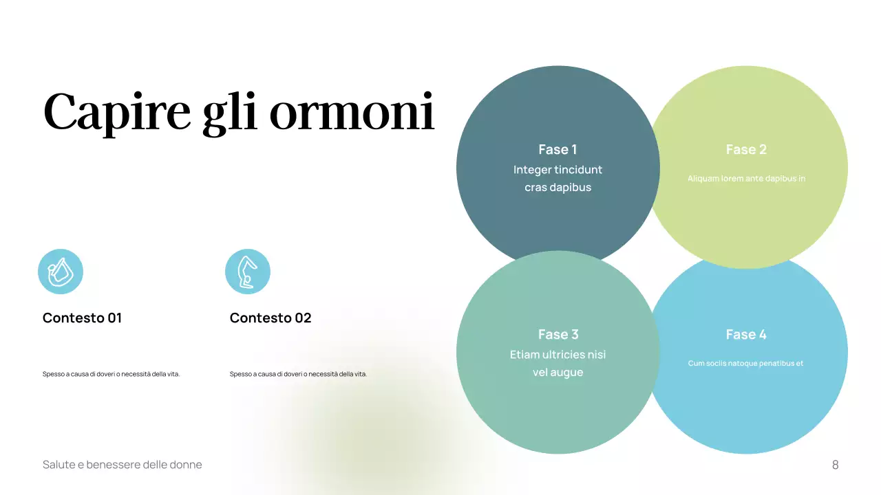 Modello di guida al benessere minimale bianco