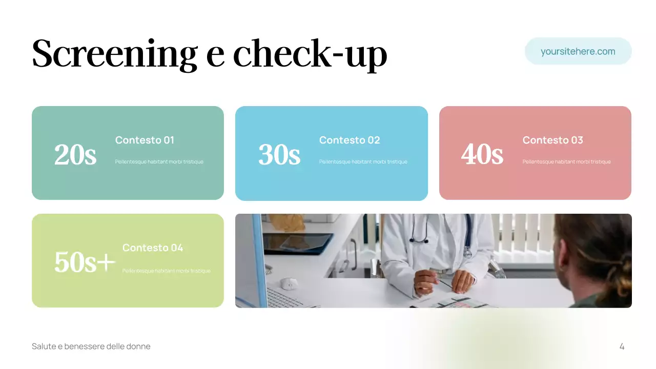 Modello di guida al benessere minimale bianco