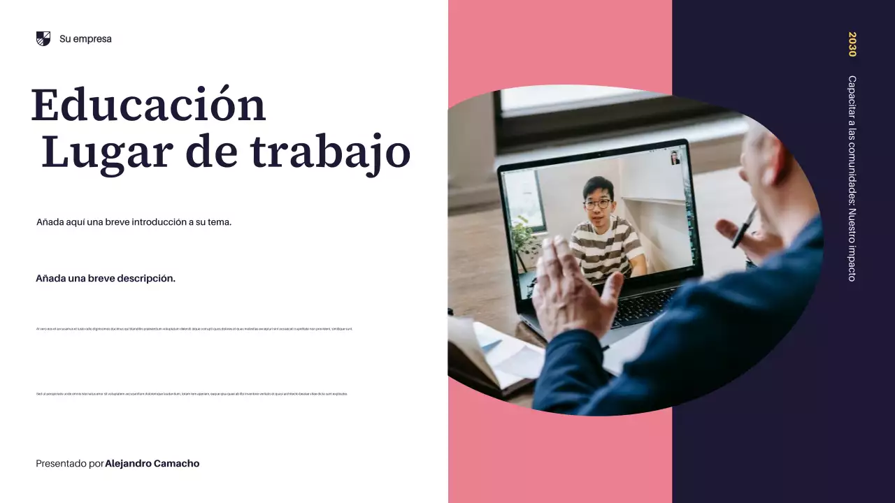 Presentación de la Comunidad Moderna Amarilla