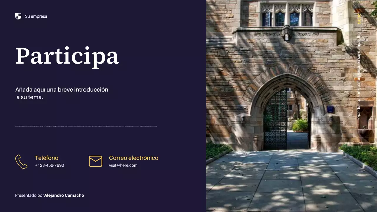 Presentación de la Comunidad Moderna Amarilla