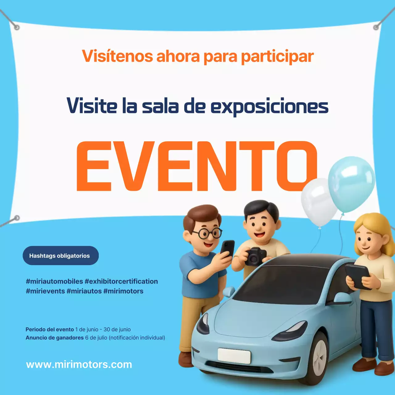Promoción de eventos Sky Blue Simple