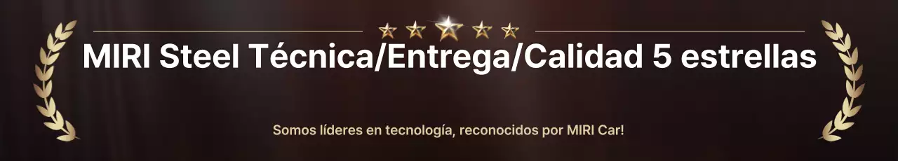 Promoción de productos de estampación metálica automotriz de lujo en marrón y dorado.
