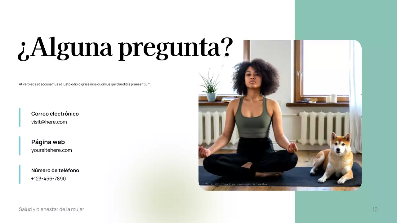 Plantilla de guía de bienestar minimalista blanca