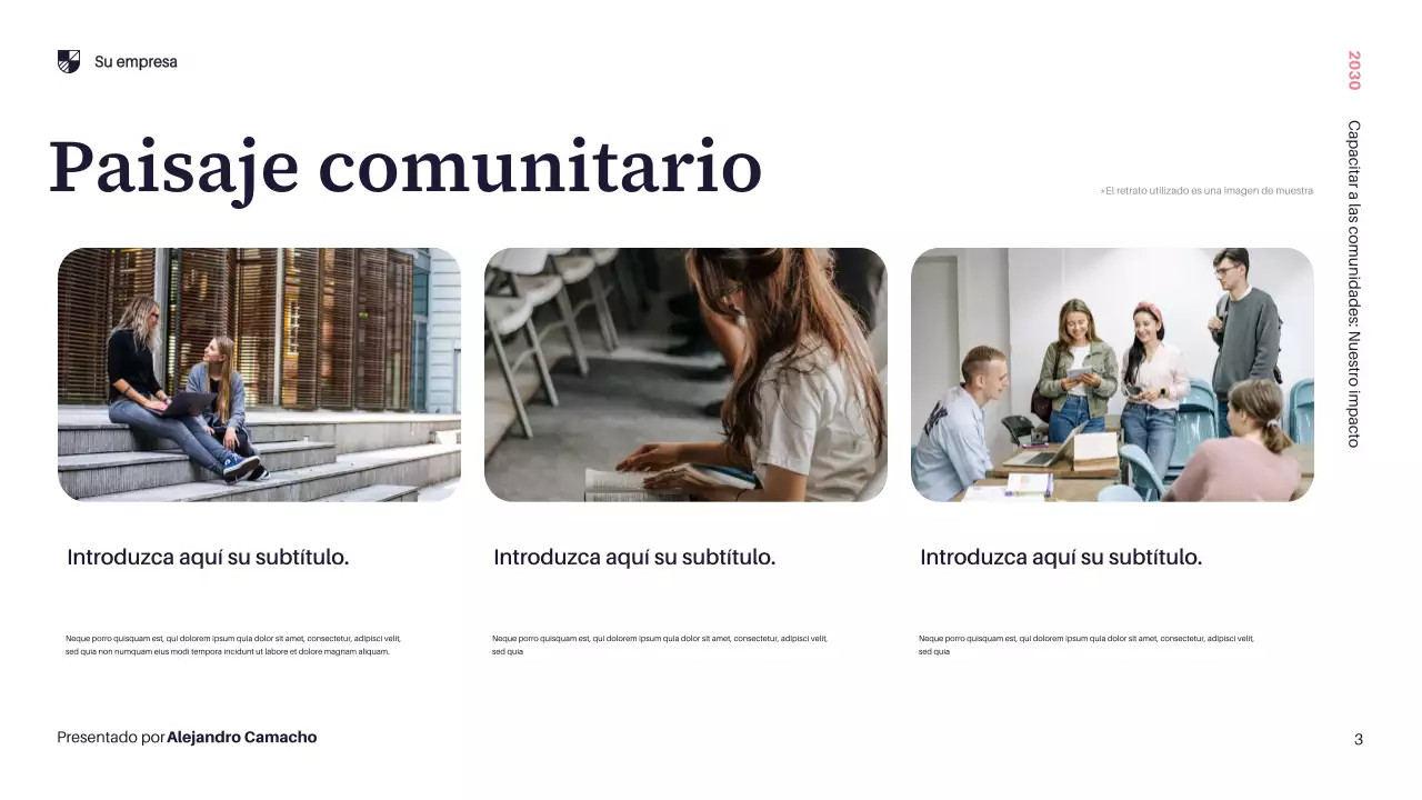 Presentación de la Comunidad Moderna Amarilla