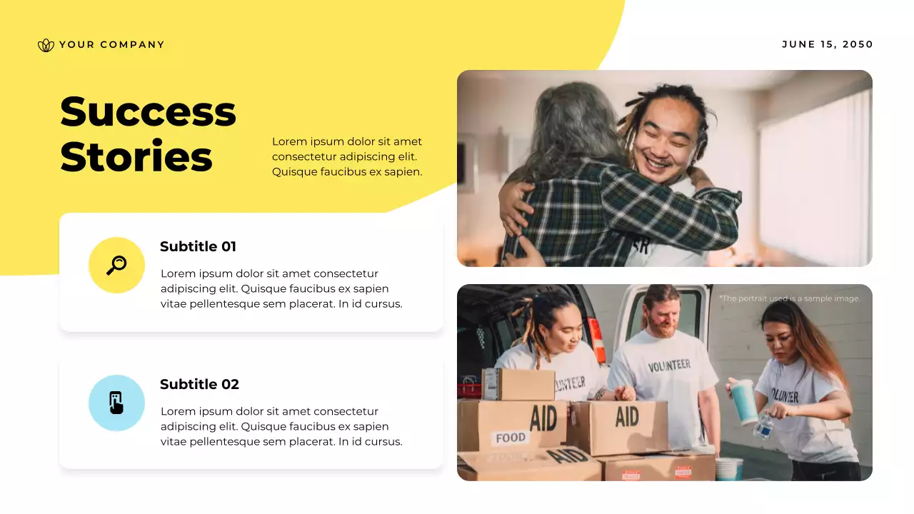 Blue Modern Community Impact Report Presentation