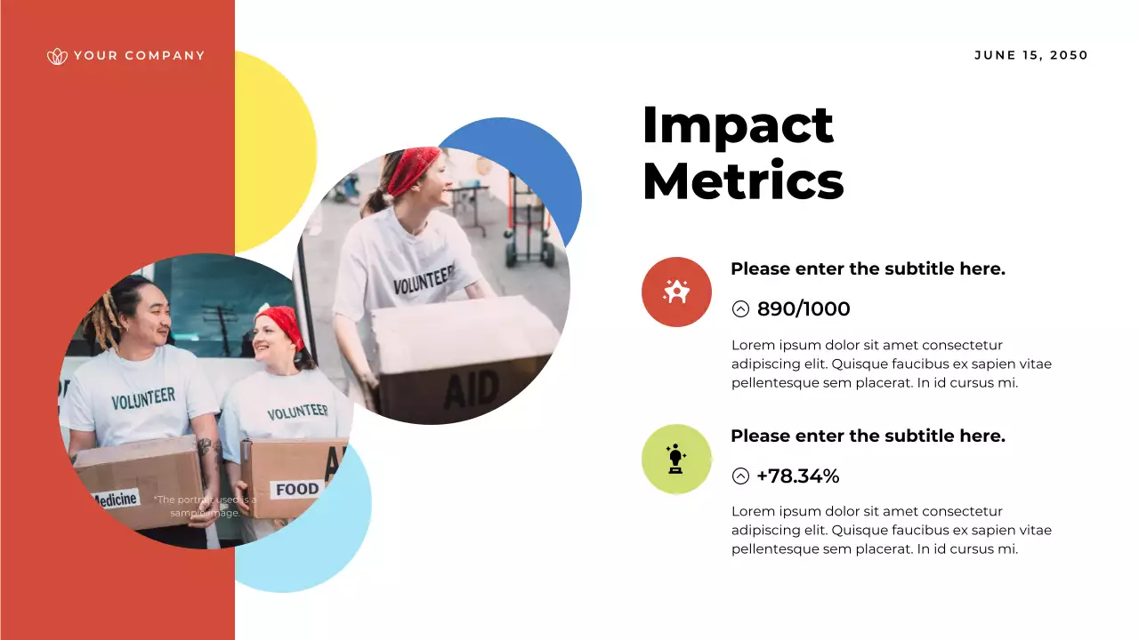 Blue Modern Community Impact Report Presentation