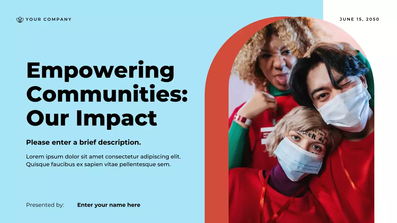 Blue Modern Community Impact Report Presentation