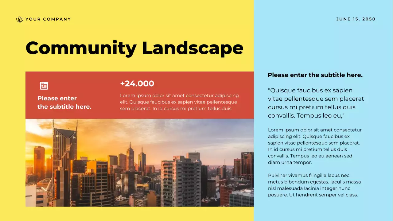 Blue Modern Community Impact Report Presentation