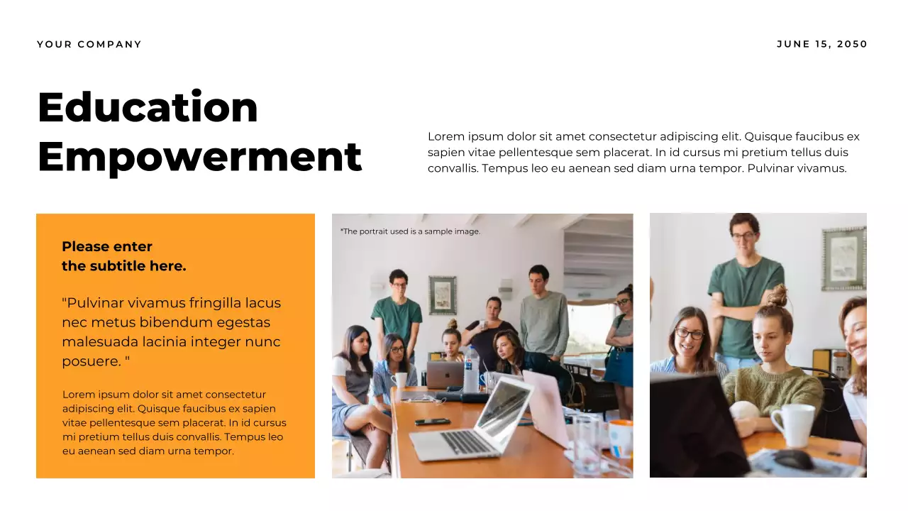 Orange Modern Business Impact Report Presentation