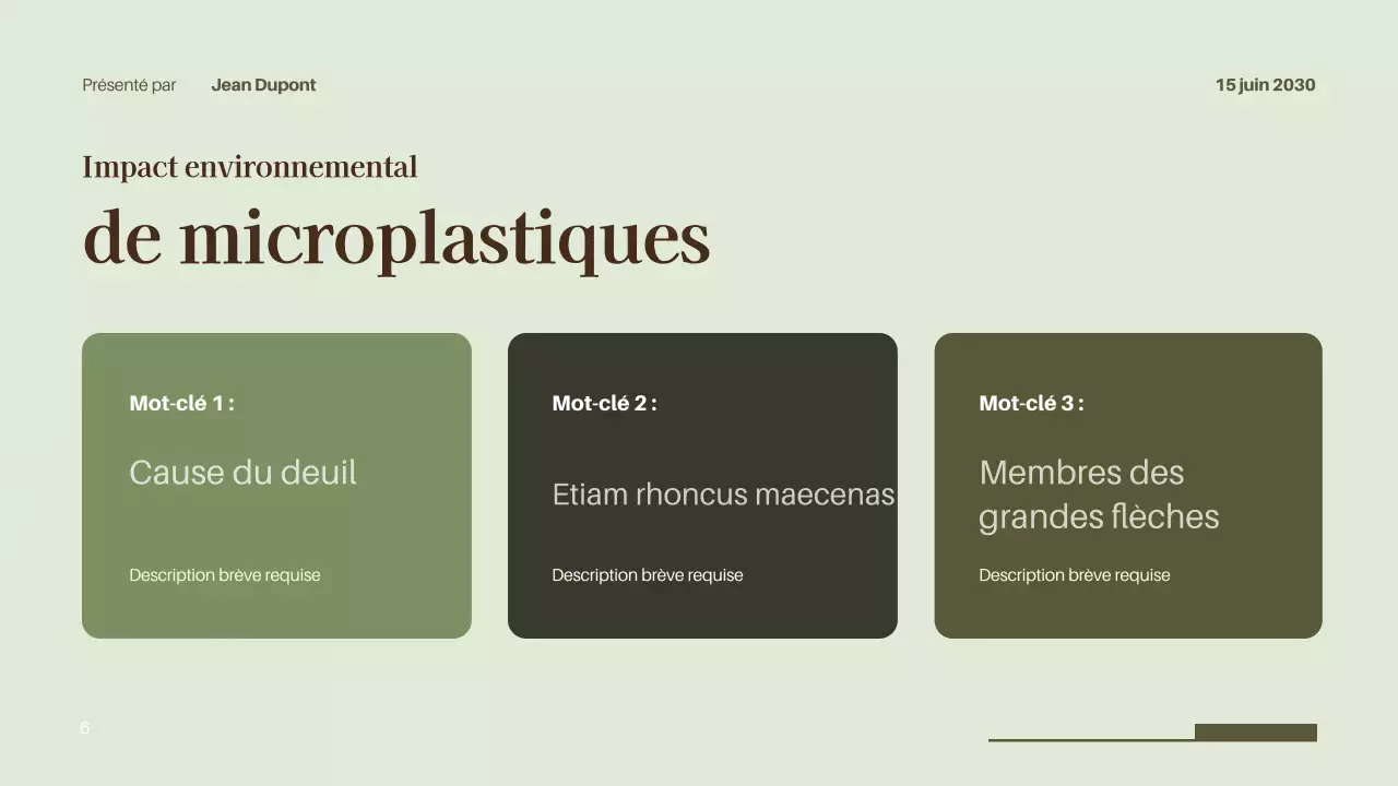 Présentation de la conférence sur l'environnement moderne noir