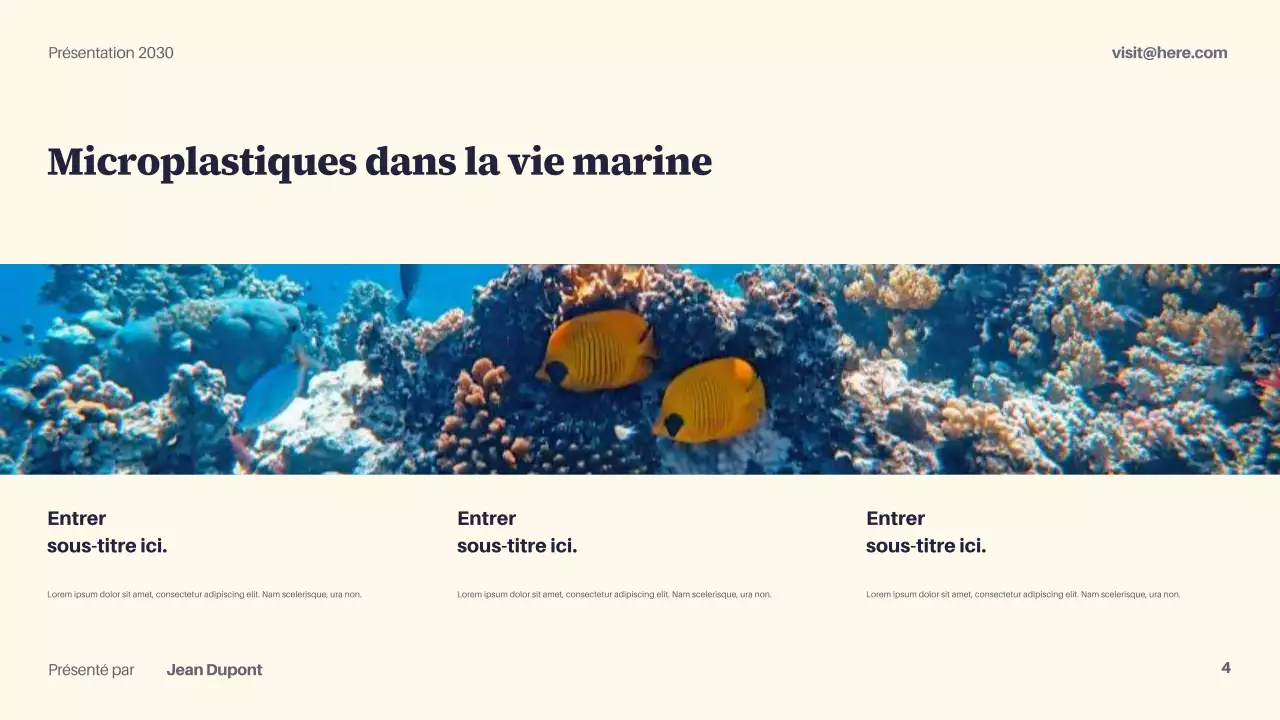 Présentation de la Marine moderne sur la durabilité