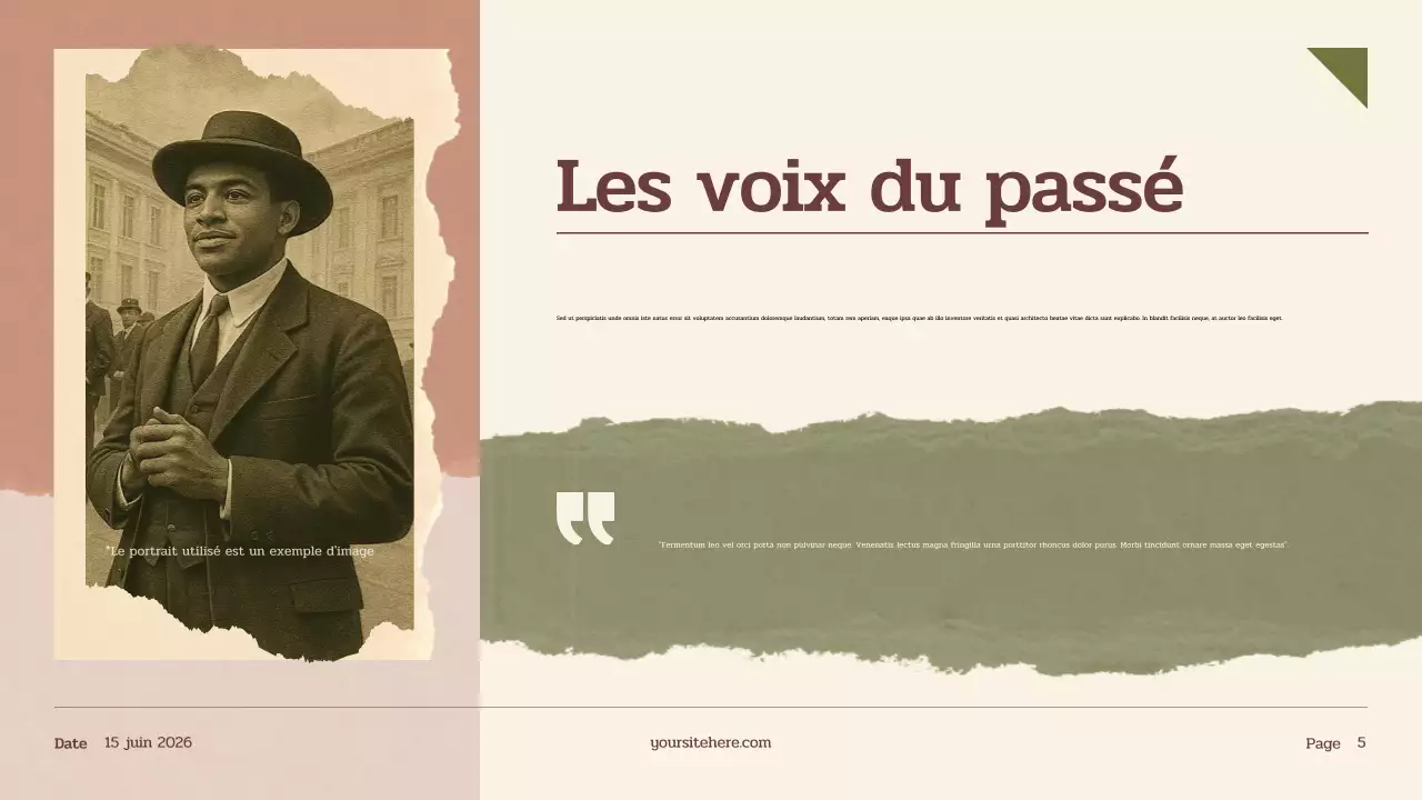 Présentation de l'histoire du vintage beige