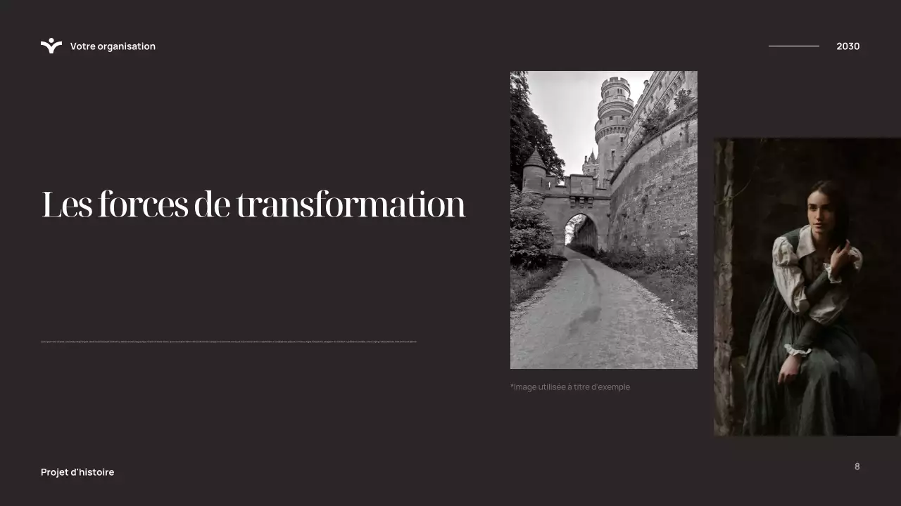 Présentation de l'histoire élégante bleue