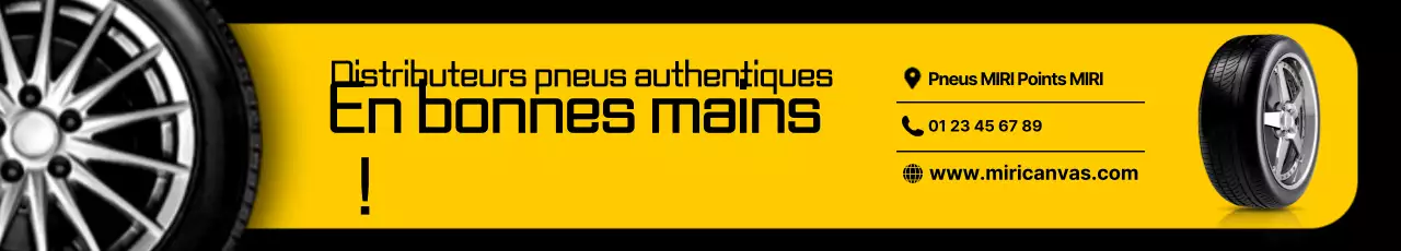 Publicité pour un pneu jaune moderne