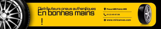 Publicité pour un pneu jaune moderne