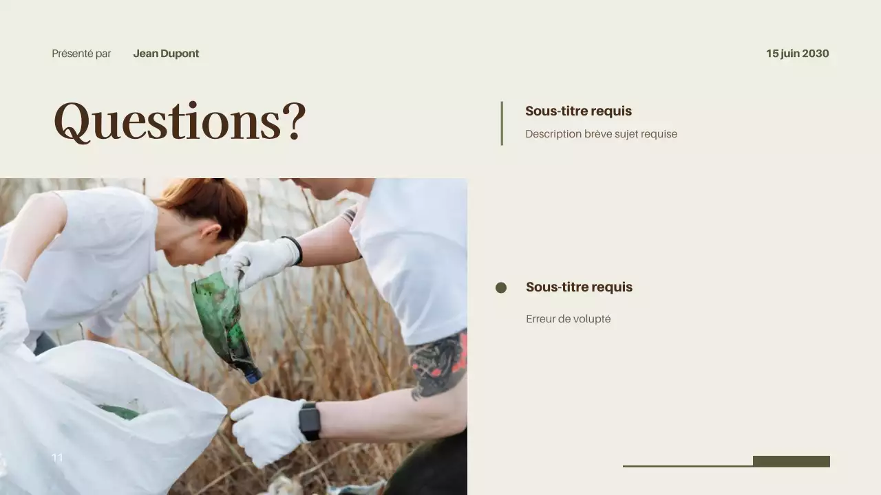 Présentation de la conférence sur l'environnement moderne noir