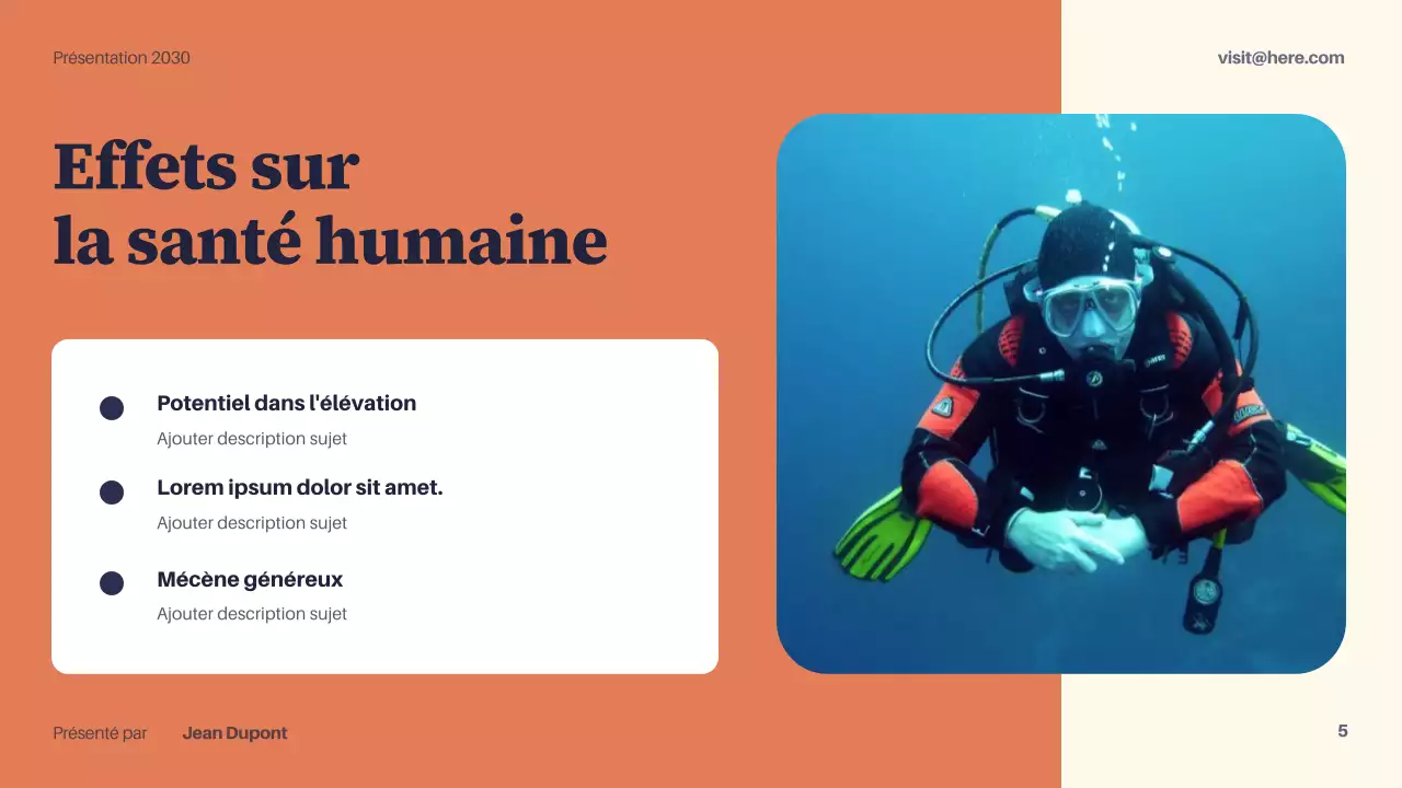 Présentation de la Marine moderne sur la durabilité