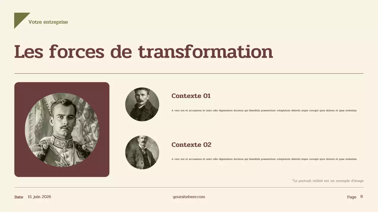 Présentation de l'histoire du vintage beige