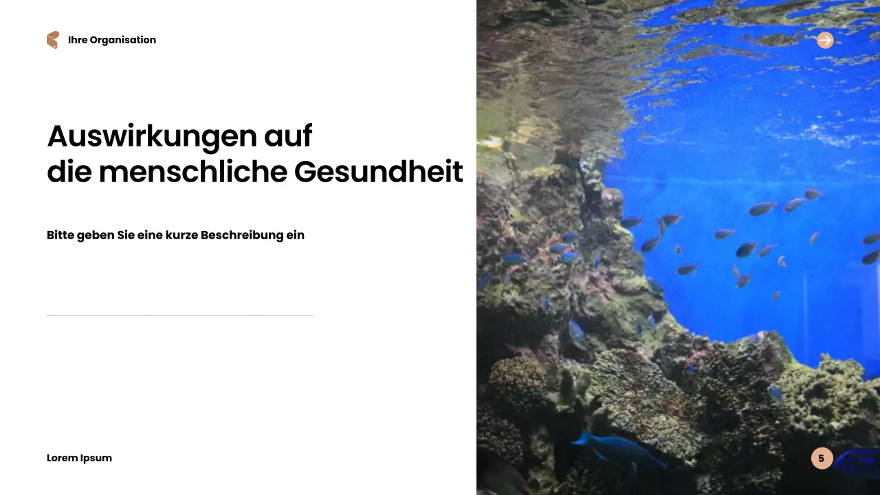 Blaue moderne Nachhaltigkeitspräsentation