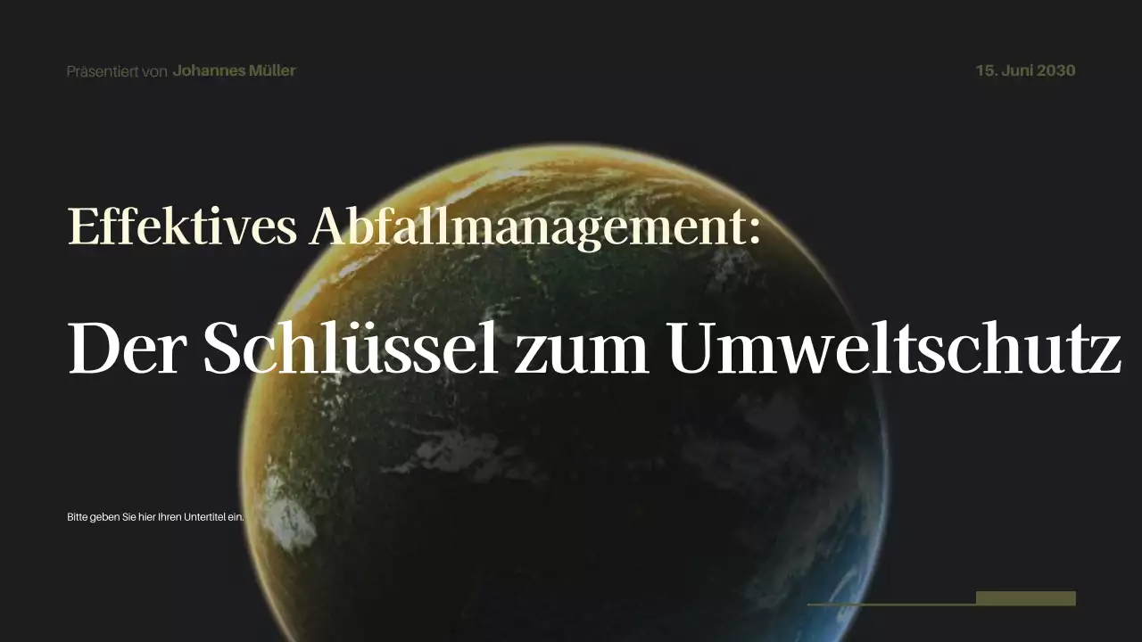 Vortragspräsentation zum Thema „Schwarze moderne Umwelt“