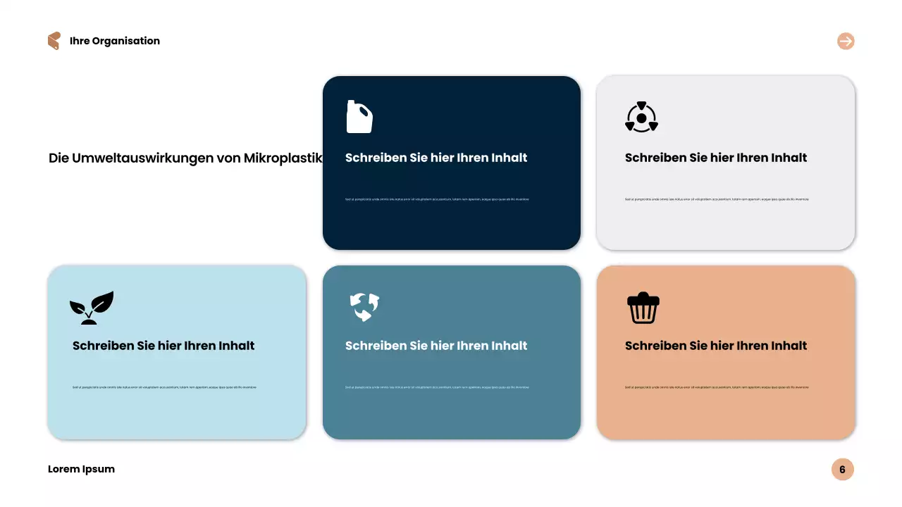 Blaue moderne Nachhaltigkeitspräsentation