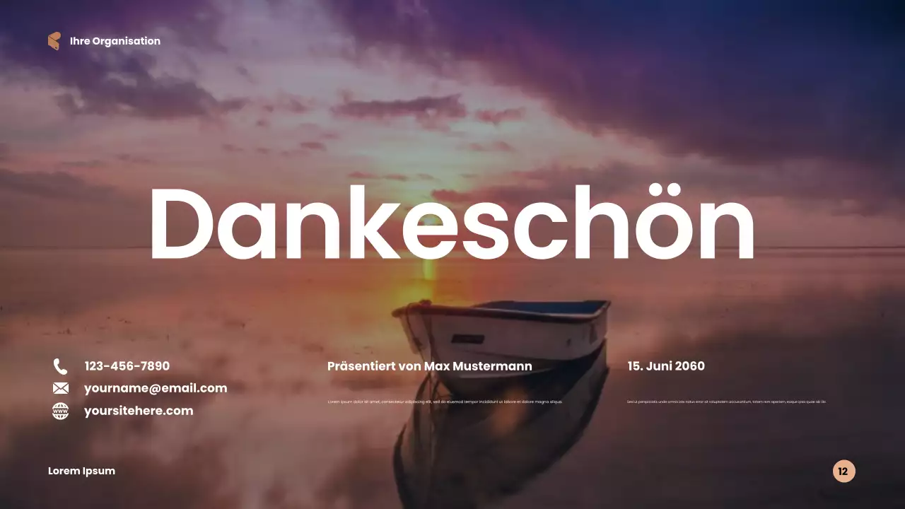 Blaue moderne Nachhaltigkeitspräsentation