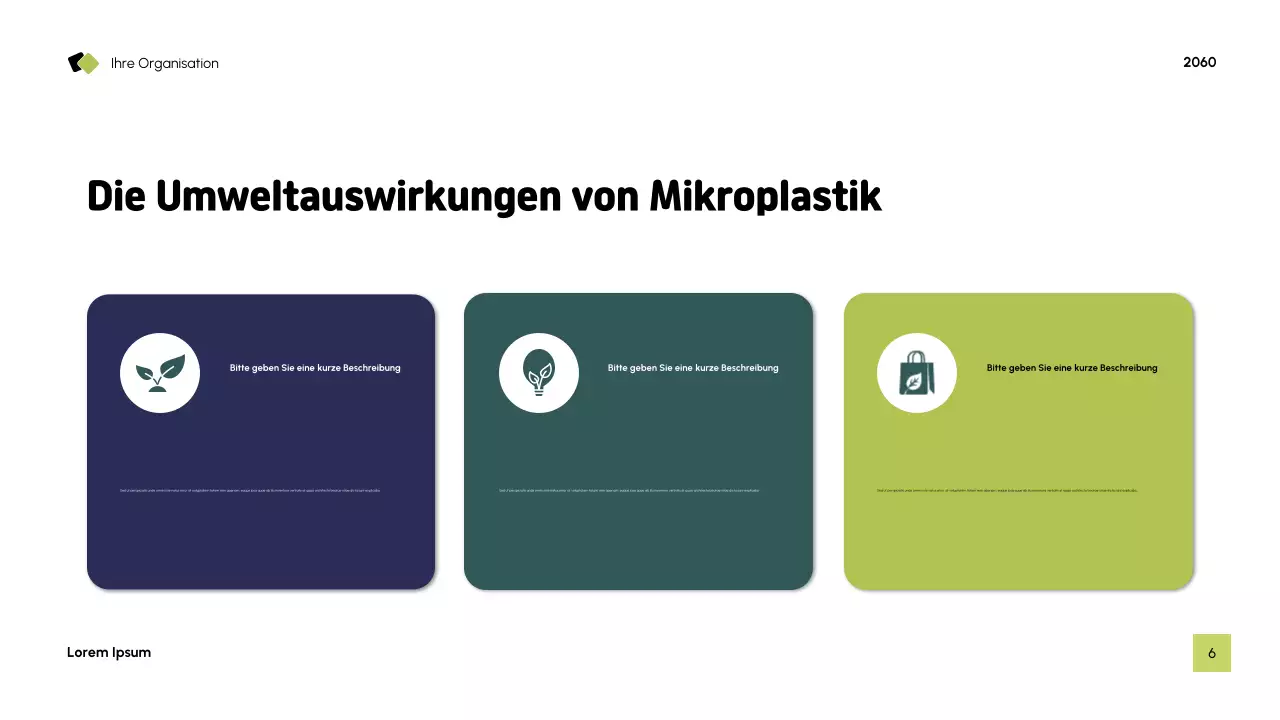 Blaue moderne Nachhaltigkeitspräsentation