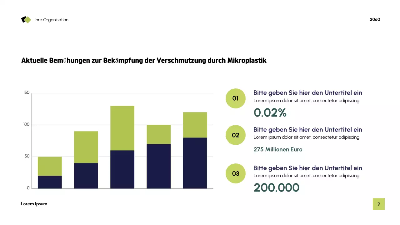 Blaue moderne Nachhaltigkeitspräsentation