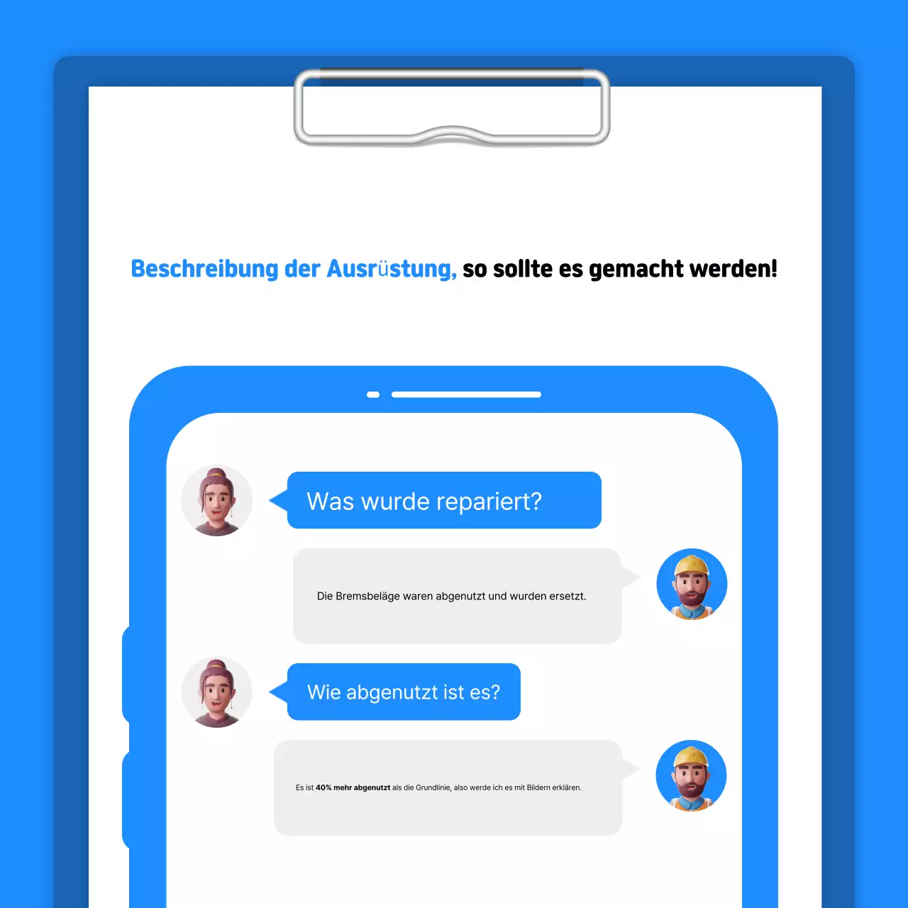 Blue Simple Car Care Informationen Lieferung