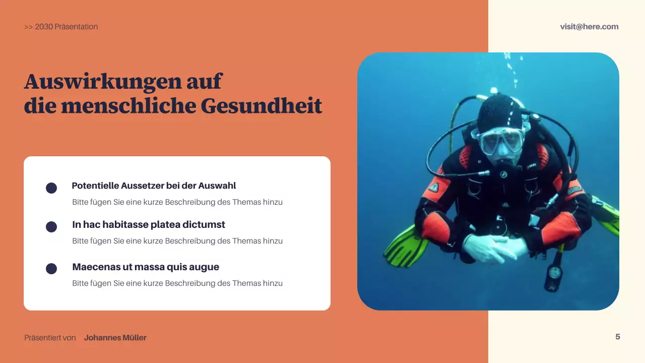 Präsentation zur modernen Nachhaltigkeit der Marine