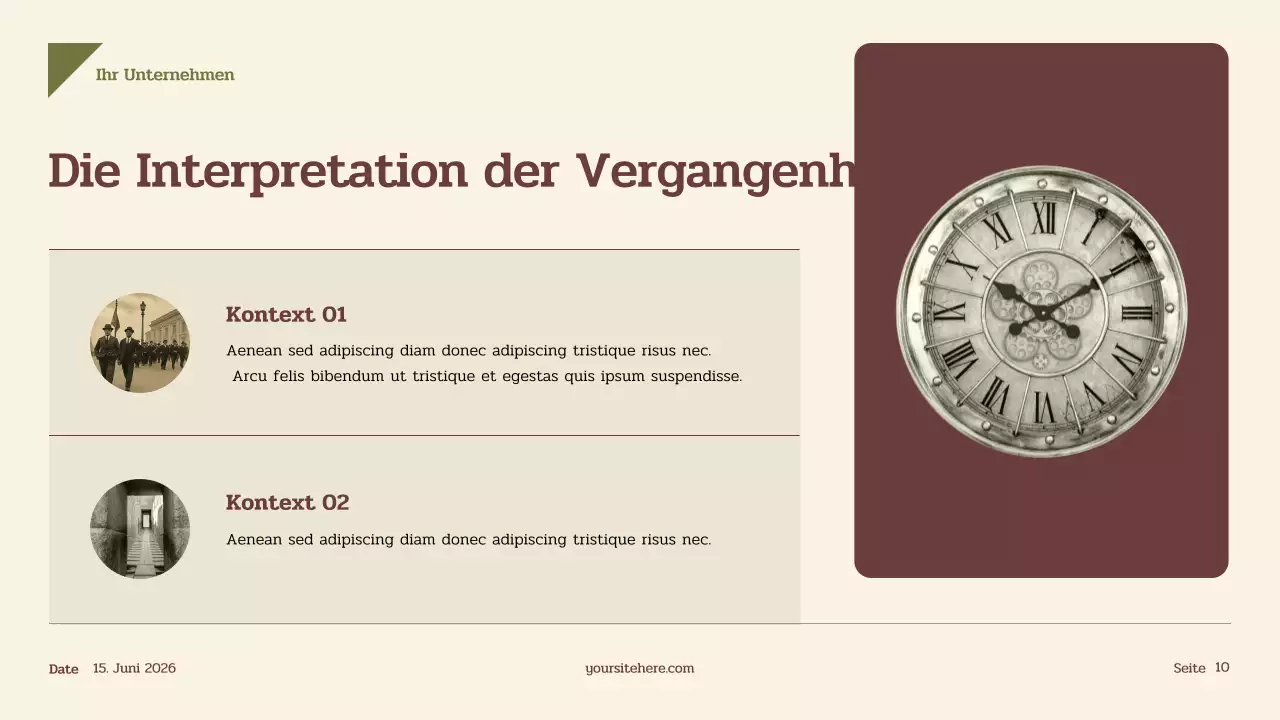 Beige Vintage Geschichte Präsentation