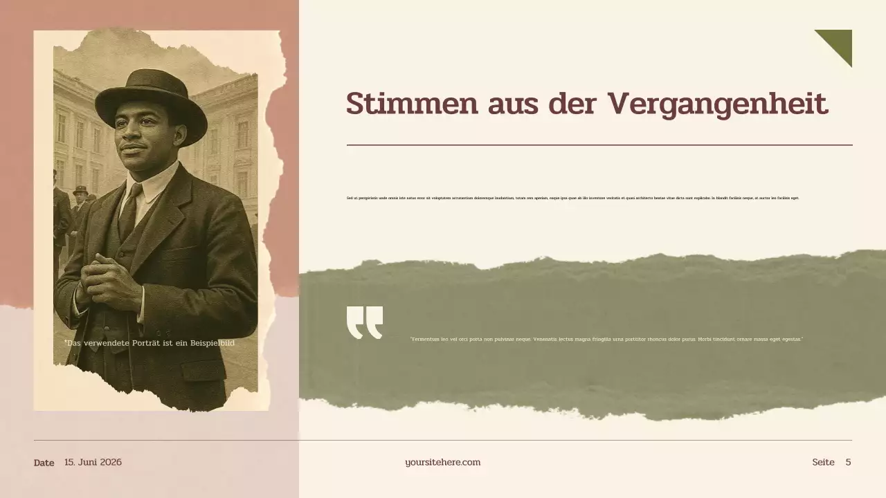 Beige Vintage Geschichte Präsentation