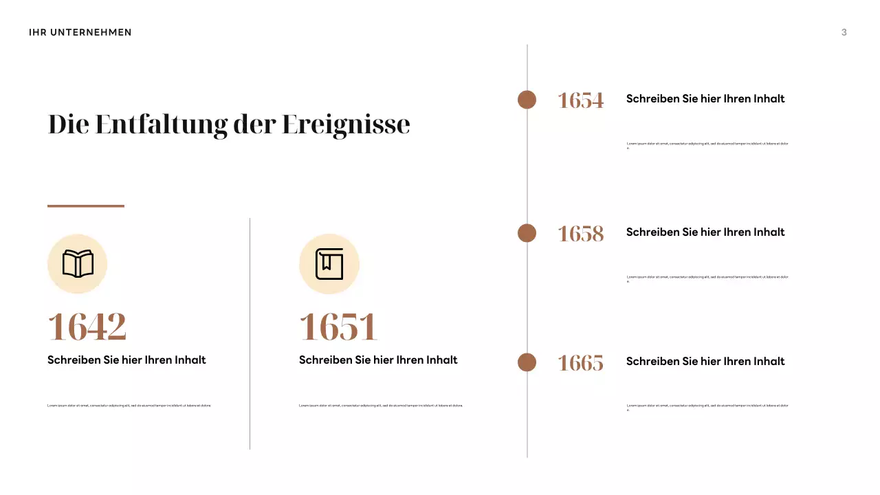 Braune Vintage-Geschichte Präsentation