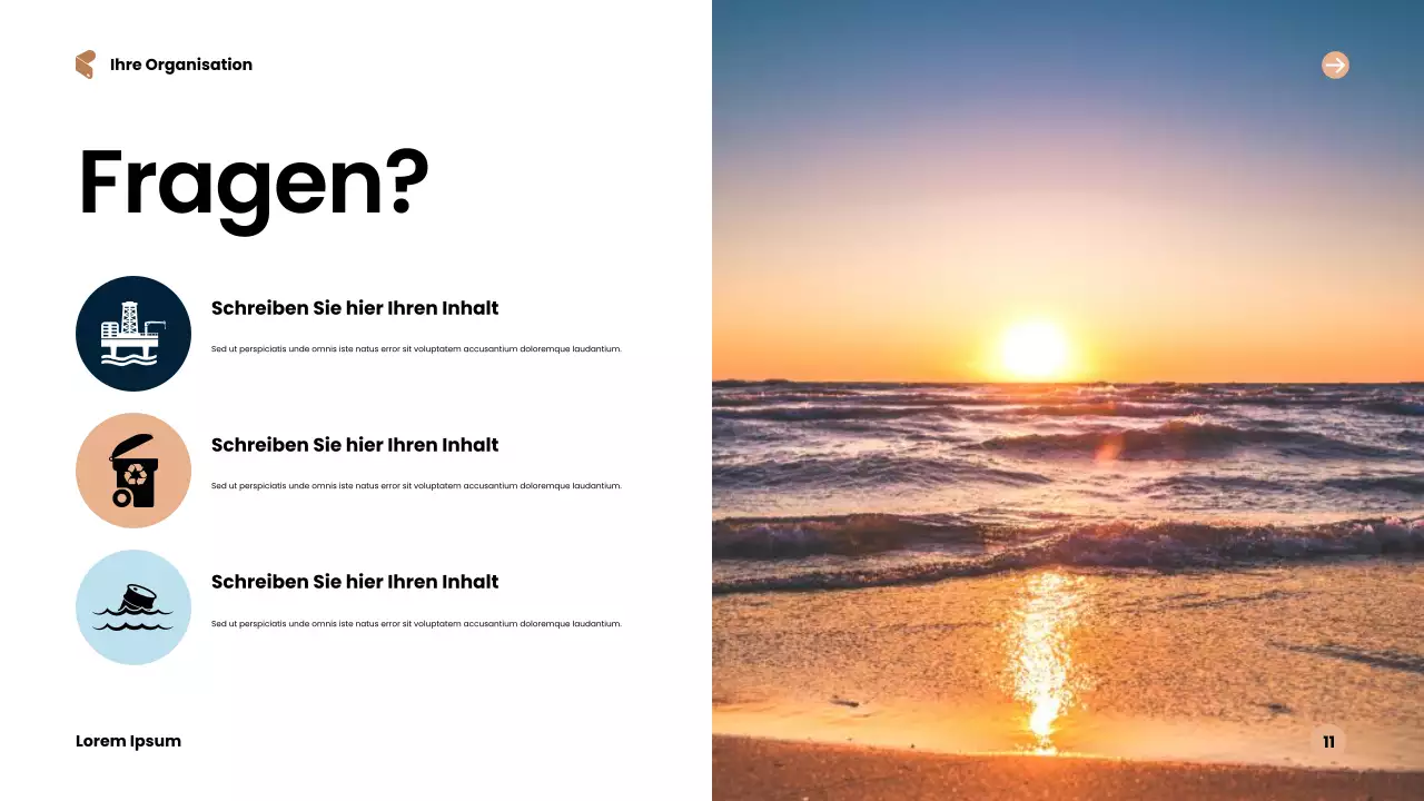 Blaue moderne Nachhaltigkeitspräsentation